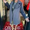 Ivy Jane Faux Fur & Suede Coat In Grey In Grey