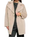 Ivy Jane Faux Fur & Suede Coat In Smoke In Grey