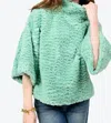 Ivy Jane Feather Fur Popover In Green Tea In Green