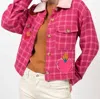Ivy Jane Flaming Heart Jacket In Pink In Pink