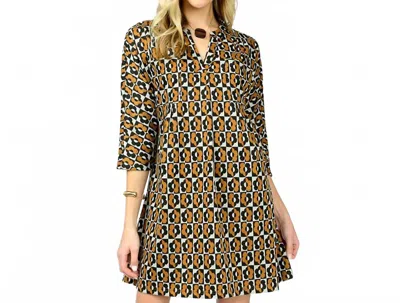 Ivy Jane Flower Blocks Mini Dress In Black In Multi