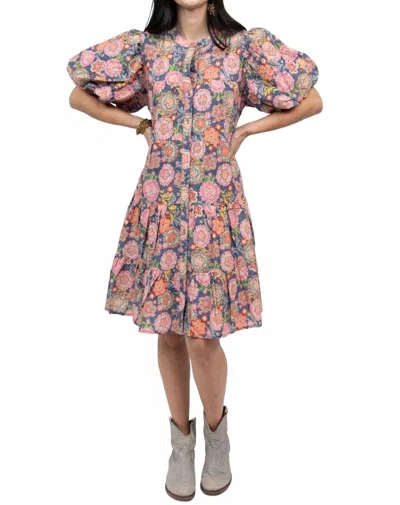 Ivy Jane Flowers On Eyelet Dress In Blue