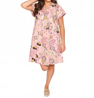 Ivy Jane Flowers On Flowers Dress In Pink