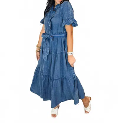 Ivy Jane Go To Midi Dress In Indigo In Blue