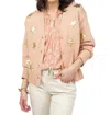 Ivy Jane Gold Star Cardigan In Blush In Gold