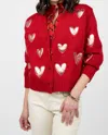 Ivy Jane Heart Felt Cardigan In Red In Red