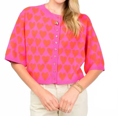 Ivy Jane Heartfelt Sweater In Hot Pink