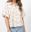 Ivy Jane Here Comes The Sun Shacket In Ivory In Multi