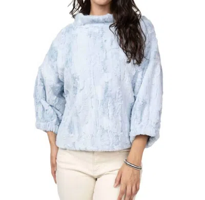 Ivy Jane Irresistibly Soft Faux Fur Popover Sweater In Powder In Blue