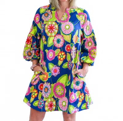 Ivy Jane Kaleidoscope Swing Dress In Navy In Blue