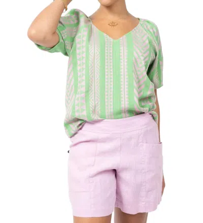 Ivy Jane Lantern Sleeve Top In Mint In Green