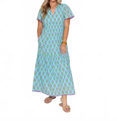 Ivy Jane Lavender Bloom Midi Dress In Blue