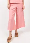 Ivy Jane Linen Slouch Pocket Pants In Geranium In Pink
