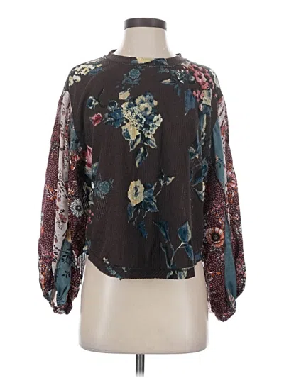 Pre-owned Ivy Jane Long Sleeve Blouse In Brown