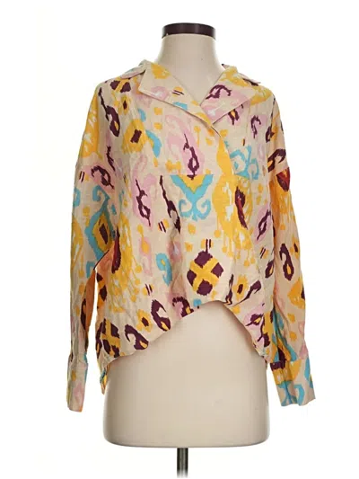 Pre-owned Ivy Jane Long Sleeve Blouse In Yellow