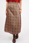 Ivy Jane Midi Print Skirt In Multicolor In Neutral