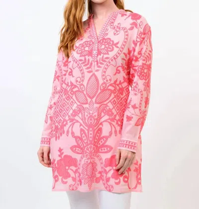 Ivy Jane Molly Tunic Dress In Coral In Pink