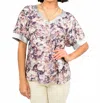 Ivy Jane Ombre Burn Out Top In Ivory In Purple