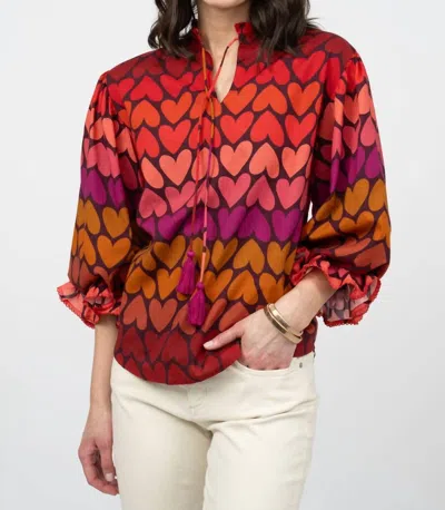 Ivy Jane Ombre Heart Top In Multi