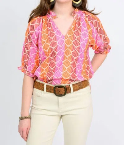 Ivy Jane Ombre Pattern Top In Pink