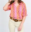 Ivy Jane Ombre Pattern Top In Pink In Pink