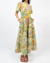 Ivy Jane Paisley Midi Dress In Lime In Green