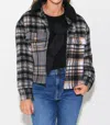 Ivy Jane Patched Plaid Jacket In Black In Black