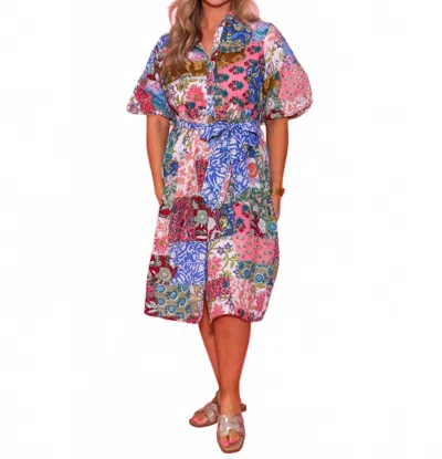 Ivy Jane Patchwork Shirt Dress In Multi