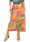 Ivy Jane Shea Patchwork Midi Skirt In Multicolor In Multi