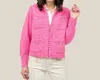 Ivy Jane Pearl Edge Cardigan In Hot Pink In Pink