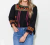 Ivy Jane Petals And Pearls Top In Black