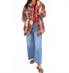 Ivy Jane Plaid Shacket In Multi In Red