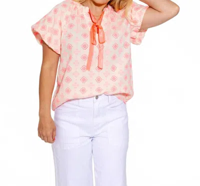 Ivy Jane Popover & Tie Top In Pink In Multi