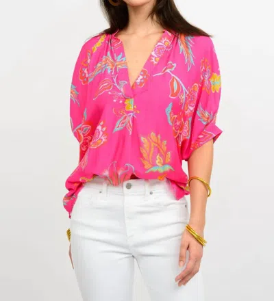 Ivy Jane Popover Dolman Top In Hot Pink