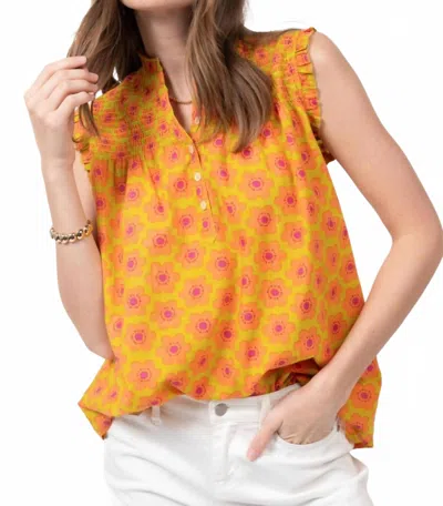 Ivy Jane Popping Flowers Top In Yellow