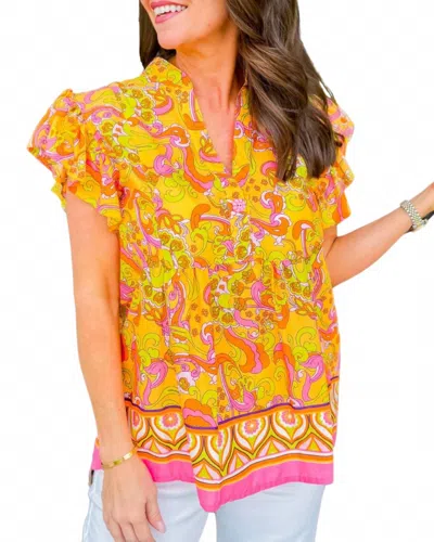 Ivy Jane Pucci Paisley Top In Yellow Multi