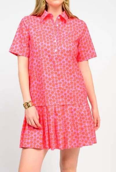 Ivy Jane Puff Daisy Dress In Hot Pink