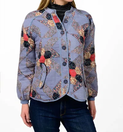 Ivy Jane Quilted Jacket In Blue