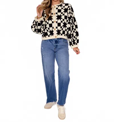 Ivy Jane Quilted Star Jacket In Cream In Neutral