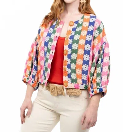 Ivy Jane Rainbow Daisy Jacket In Multi Color