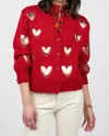 Ivy Jane Heart Felt Cardigan In Red In Red