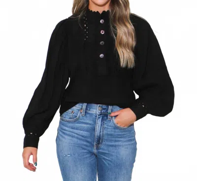 Ivy Jane Ric Rac Trim Top In Black