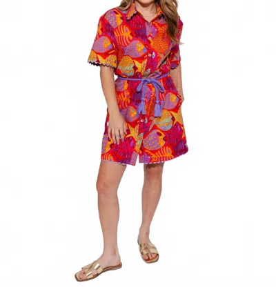 Ivy Jane School Of Fish Dress In Multicolor