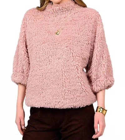 Ivy Jane Shaggy Fur Popover Top In Lilac In Pink