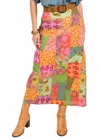 Ivy Jane Shea Patchwork Midi Skirt In Multicolor In Multi