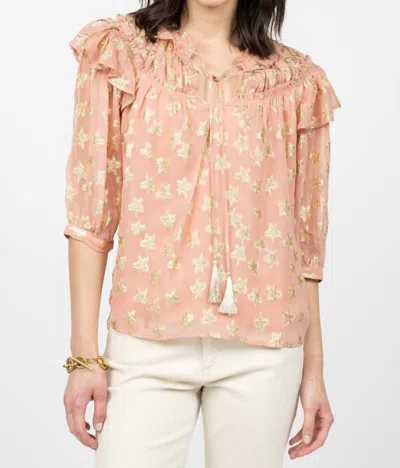 Ivy Jane Shiny Stars Top In Rose Pink