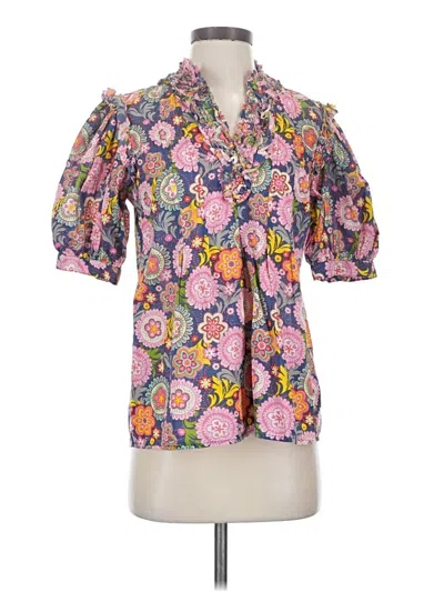 Pre-owned Ivy Jane Short Sleeve Blouse In Pink