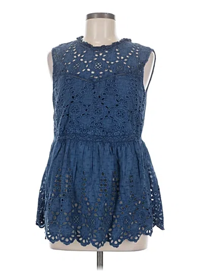 Pre-owned Ivy Jane Sleeveless Blouse In Blue