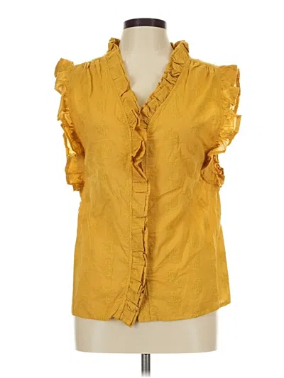 Pre-owned Ivy Jane Sleeveless Blouse In Yellow