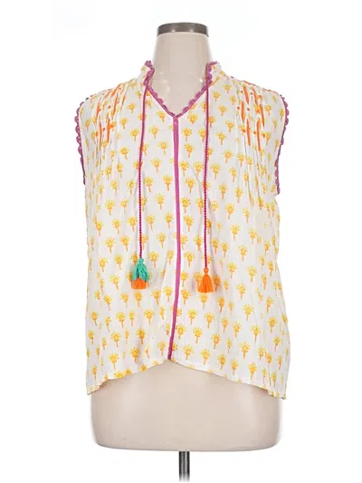Pre-owned Ivy Jane Sleeveless Button Down Shirt In Yellow